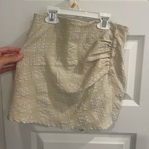 Forever 21 Skort, Size S, Tan & White, Side Zipper